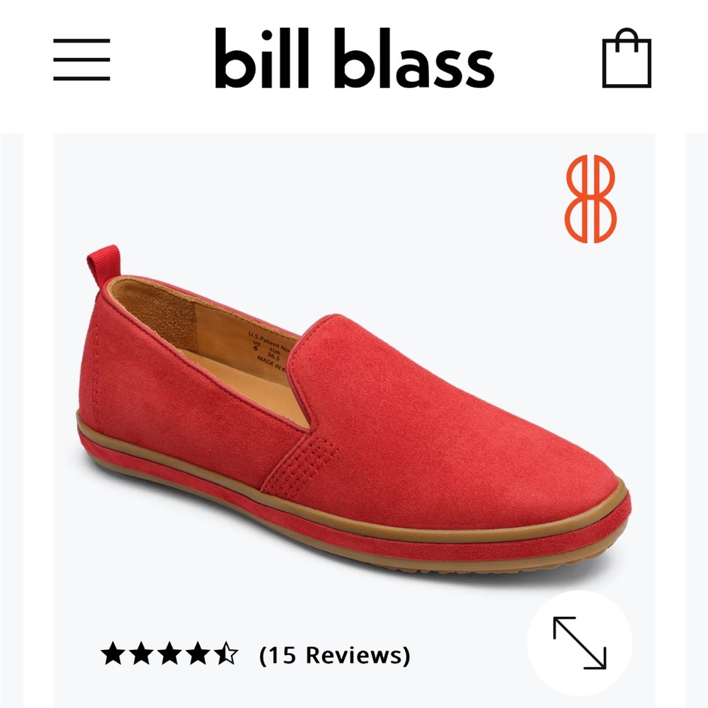 Red suede Bill Blass Loafers